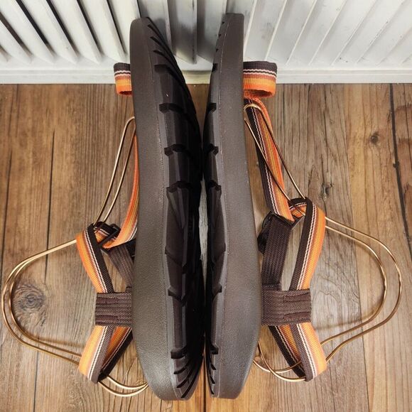 Chaco Bodhi Sandals Men's Size 11 Brown Orange Toe Loop Strappy Beach JCH108607 - Picture 6 of 12